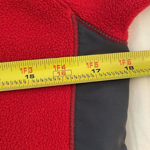 Alo Yoga Red Gray Pullover Fleece 1/4 Zip Jacket Womens Size Medium - Picture 7 of 12